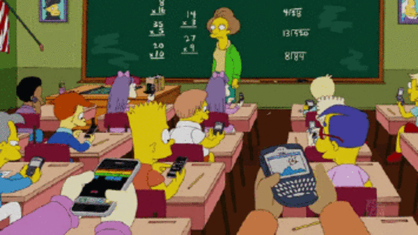 Simpsons Schule Klassenzimmer Smartphone